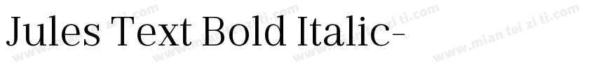 Jules Text Bold Italic字体转换